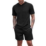 Men Hoodie Set Supplier - OEM Custom Drawstring Hooded Sweatsuit