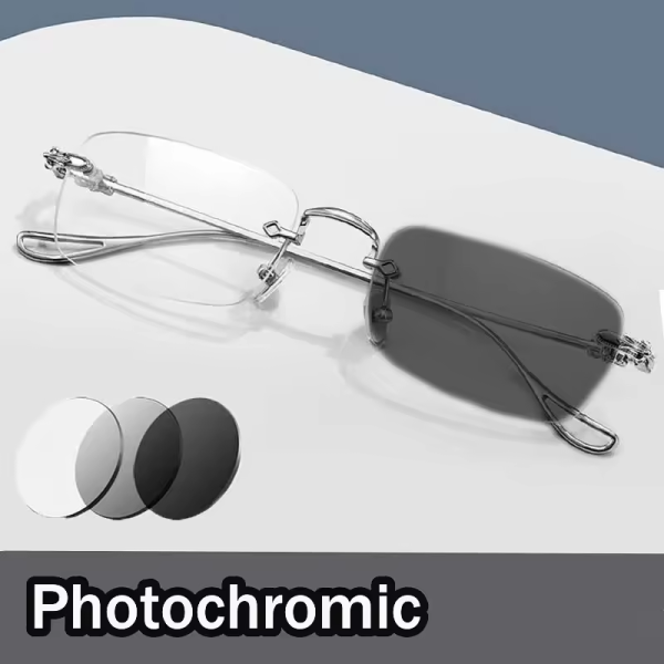 Photochromic Eyeglasses Factory - Custom OEM Rimless Square Optical Frames