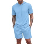 Men Tracksuit Manufacturer - OEM Custom 100% Cotton Hoodie Shorts Set