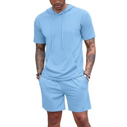 Men Hoodie Set Supplier - OEM Custom Drawstring Hooded Sweatsuit