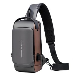 Chest Bag Supplier - OEM Custom Waterproof Anti Theft USB Sling Bag