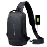 Chest Bag Supplier - OEM Custom Waterproof Anti Theft USB Sling Bag