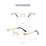 Rimless Sunglasses Factory - OEM Custom Logo Vintage Square Sun Glasses