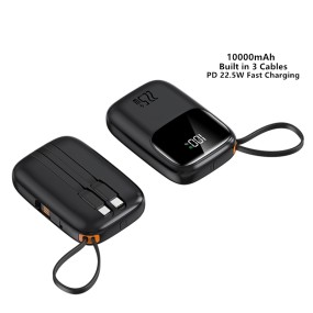 Power Bank Manufacturer - Mini 10000mAh 3 Cable OEM