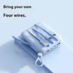 Power Bank Manufacturer - 10000mAh 4 Built-in Cable OEM