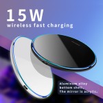 Wireless Charger Factory - 15W Round Mirror OEM