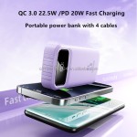 Power Bank Manufacturer - 10000mAh Built-in 4 Cable OEM