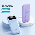 Power Bank Manufacturer - 10000mAh Built-in 4 Cable OEM