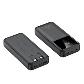 Power Bank Manufacturer - Travel 20000mAh Built-in Cable OEM