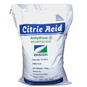 China Manufacturers Supply Food Grade Anhydrous Citric Acid Powder ENSIGN Monohydrate 77-92-9 for Food Additives