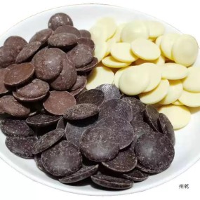 Black and White Pure Cocoa Butter Chocolate Coins Dutch-Processed Baked Dessert Cake Decoration-Bulk Packaging