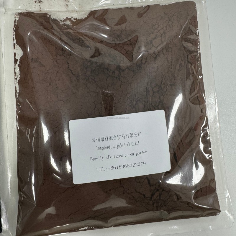 Food Grade Alkalized Cocoa Powder with Cacao Butter Dutch Process Certified Halal Packaged in Bag