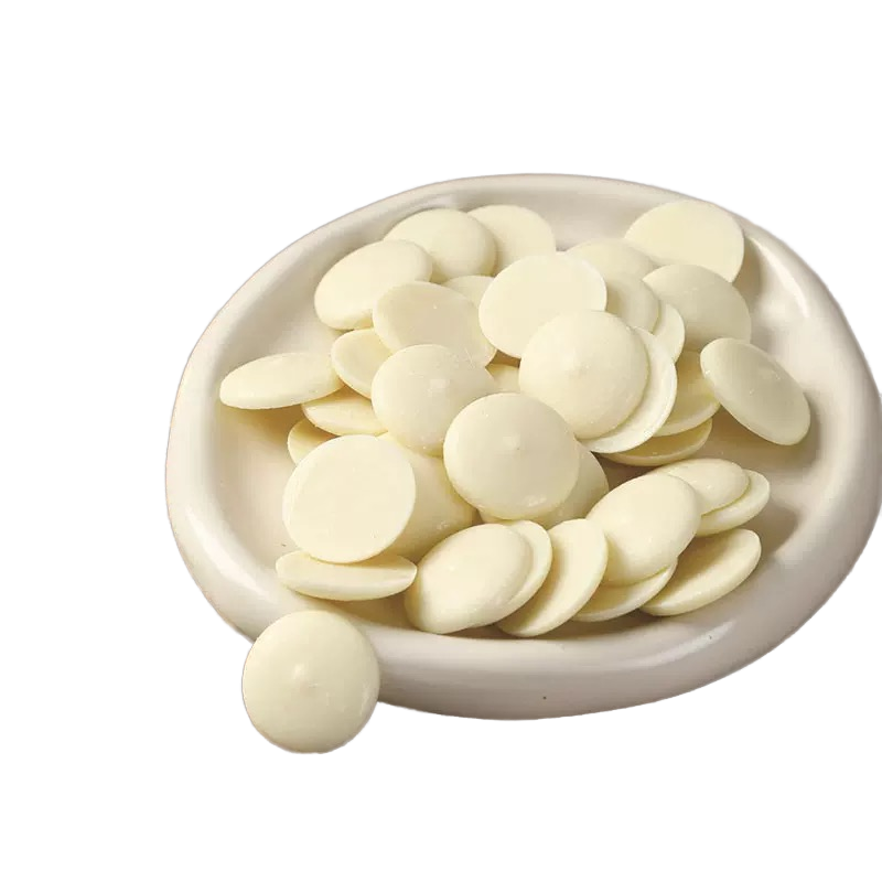 Black White Pure Cocoa Butter Chocolate Coins Bulk Packaged for Baked Desserts Cake Decorations Dutch-Processed Ingredients