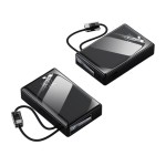 Power Bank Manufacturer - OEM Custom Logo Built-in Cable Charger