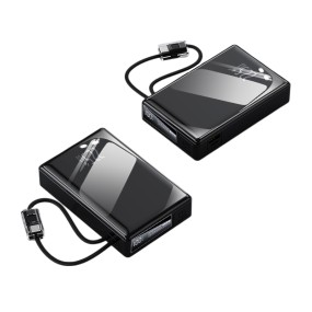 Power Bank Manufacturer - OEM Custom Logo Built-in Cable Charger