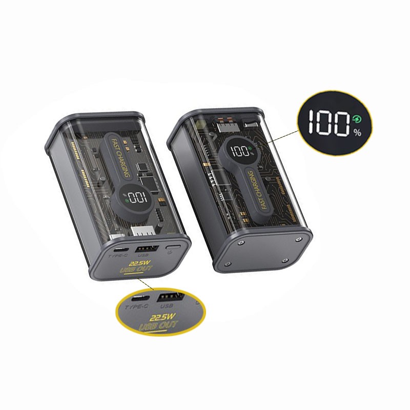 Portable Charger Manufacturer - OEM Transparent 10000mAh Fast Charge