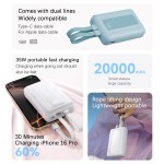 Power Bank Supplier - OEM 2-in-1 Built-in Cable PD22.5W Charger