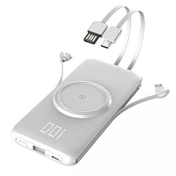 Power Bank Factory - OEM 20000mAh Wireless Built-in Cable