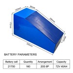 E-bike Battery Supplier - OEM Custom 72V 40Ah Triangle Pack
