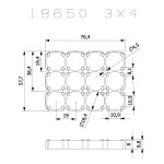 Battery Spacer Factory - OEM 18650 3x4 Cell Holder