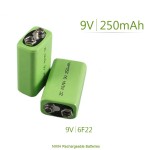 NiMH Battery Supplier - OEM 9V 250mAh Rechargeable Battery