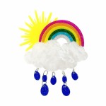 Brooch Manufacturer - Acrylic Rainbow Cloud OEM Custom