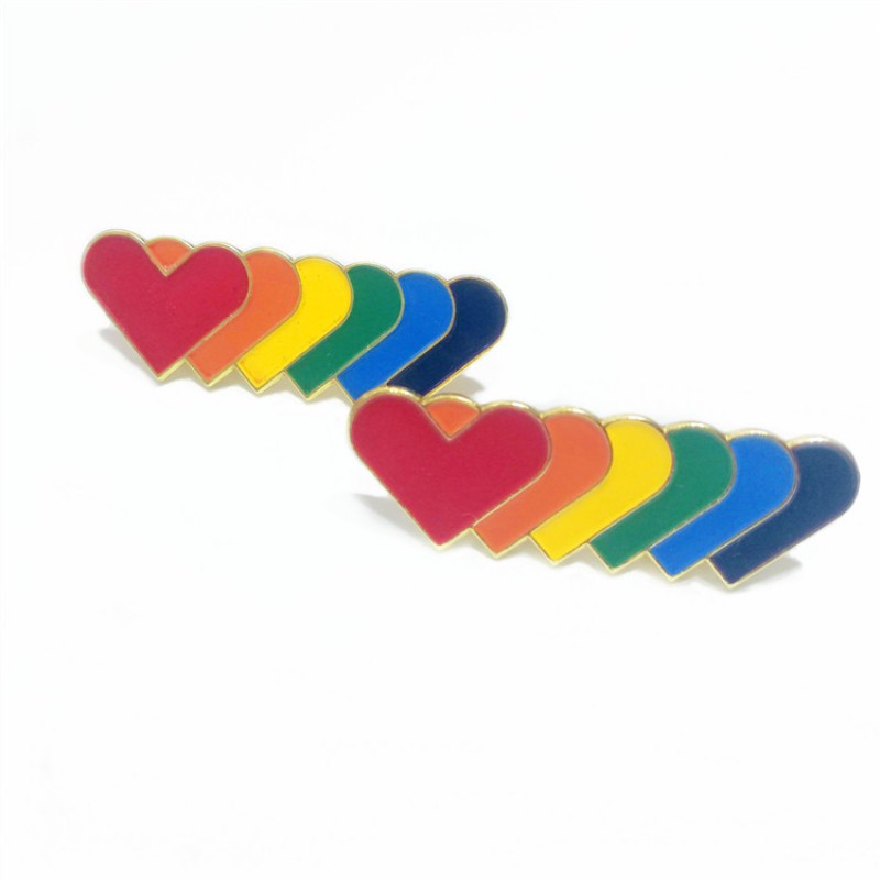 Lapel Pins Manufacturer - Rainbow Love Enamel