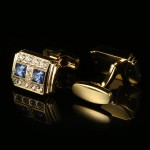 Cufflinks Factory - Gold Plated Crystal OEM