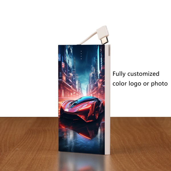 Power Bank Supplier - OEM 5000mAh Built-in Cables Mini