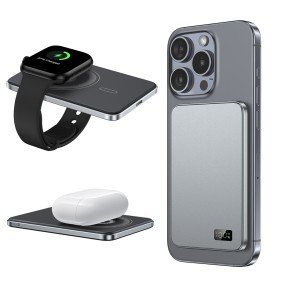 Magnetic Power Bank Supplier - OEM 3-in-1 10000mAh Ultra Slim