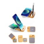 Wireless Charger Supplier - OEM Bamboo Multi Function 15W