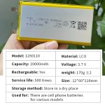 Lipo Battery Manufacturer - OEM 1260110 10000mAh GPS