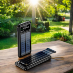 Solar Power Bank Manufacturer - OEM 10000mAh Built-in 4 Cables