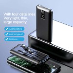 Power Bank Supplier - OEM 10000mAh 4-in-1 Built-in Cables