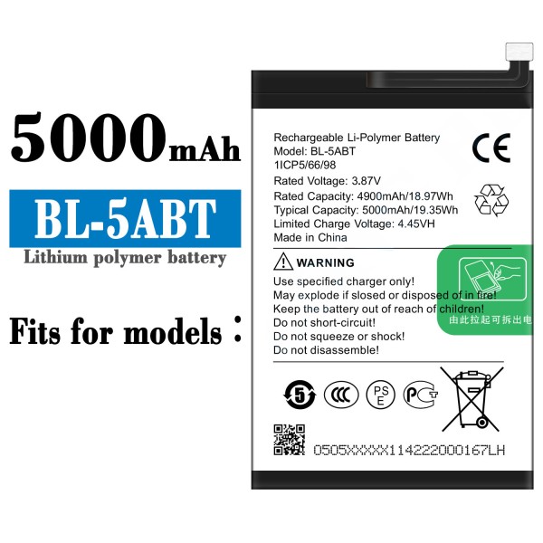 Mobile Battery Manufacturer - OEM BL-34DT 4000mAh TENCO