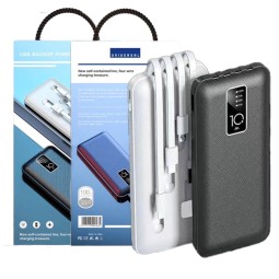 Power Bank Supplier - OEM 10000mAh 4-in-1 Built-in Cables