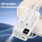 Power Bank Factory - 30000mAh 2 Cable Digital Display