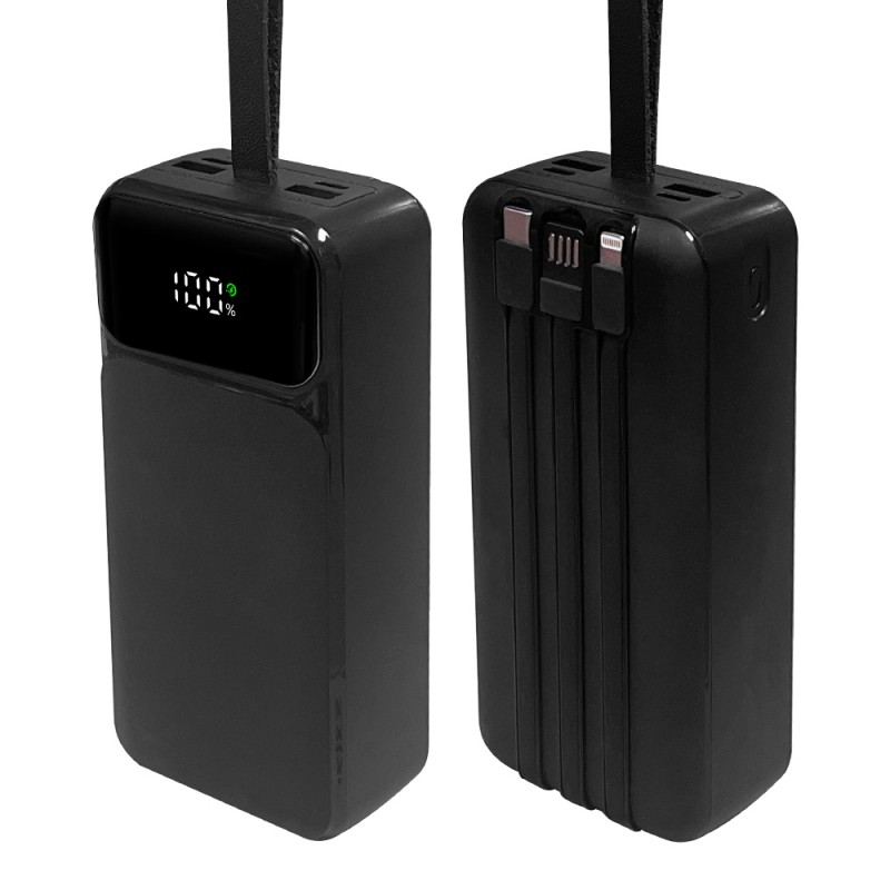 Power Bank Factory - 10000mAh LCD Built-in Cable OEM