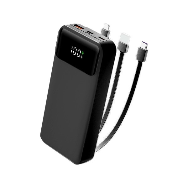 Power Bank Factory - 10000mAh Built-in Cable LED