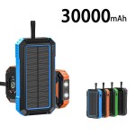 Solar Power Bank Factory - 30000mAh IP65 Waterproof SOS
