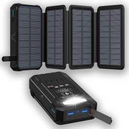 Solar Power Bank Manufacturer - 20000mAh Foldable Waterproof