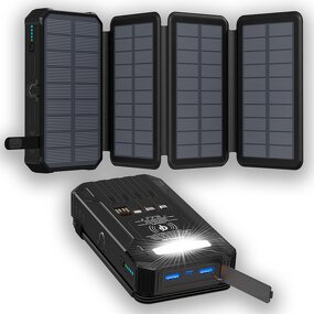 Solar Power Bank Manufacturer - 20000mAh Foldable Waterproof