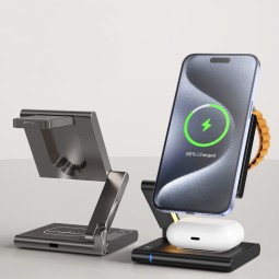 Wireless Charger Manufacturer - OEM 3-in-1 Aluminum Alloy Charger