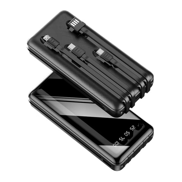 Power Bank Factory - OEM 20000mAh 4 Cables Fast Portable Charger