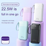 Power Bank Supplier - OEM 20000mAh 2-in-1 Built-in Cable