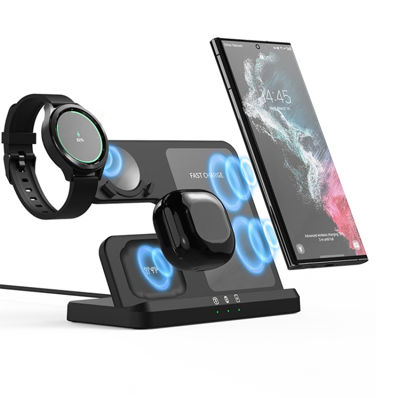 Wireless Charger Manufacturer - OEM 3-in-1 Wireless Charger Stand