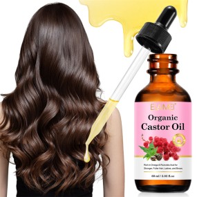 ELAIMEI Organic Cold Pressed Castor Oil Hair Growth Promoting Lash Brow Thicker SEFUDUN Pure Castor Oil Cold Pressed Hexane Free
