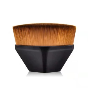 NO 55 Foundation Brush Natural Hair Makeup Brushes Custom Logo Single Flat Bottom Quicksand Makeup Brush with Protective Box
