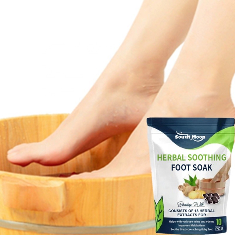 South Moon 10pcs Swelling Reducing Firming Orange Peel Tissue Repairing Joint Muscle Pain Relieving Herbal Soothing Foot Soak