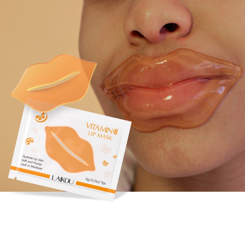 LAIKOU Vitamin C Jelly Overnight Lip Mask Custom Label Individual Pack Quick Film Lock in Nutrients Lip Care Makeup Primer